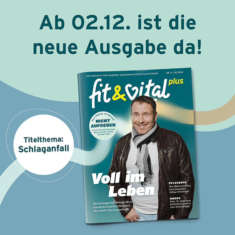 Abbildung der vierten Ausgabe des fit & vital plus Magazins - Ab dem 02.12. ist die neue Ausgabe da!